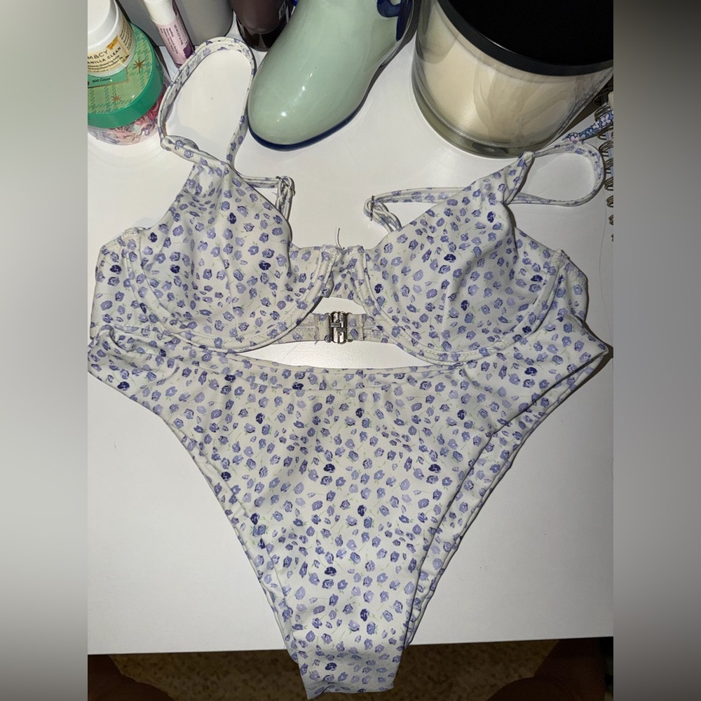SHEIN Purple Floral Bikini